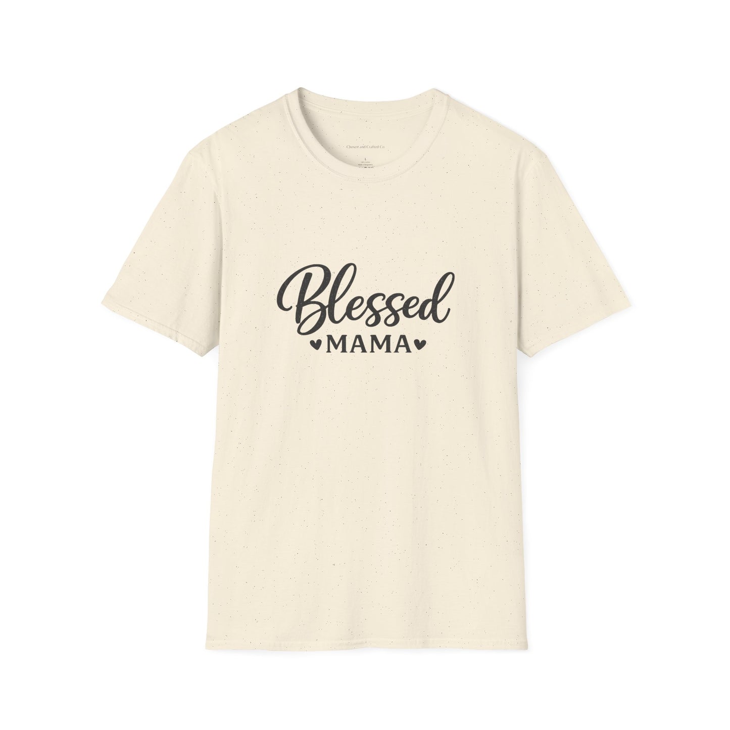 Blessed Mama Woman's Tshirt- Black