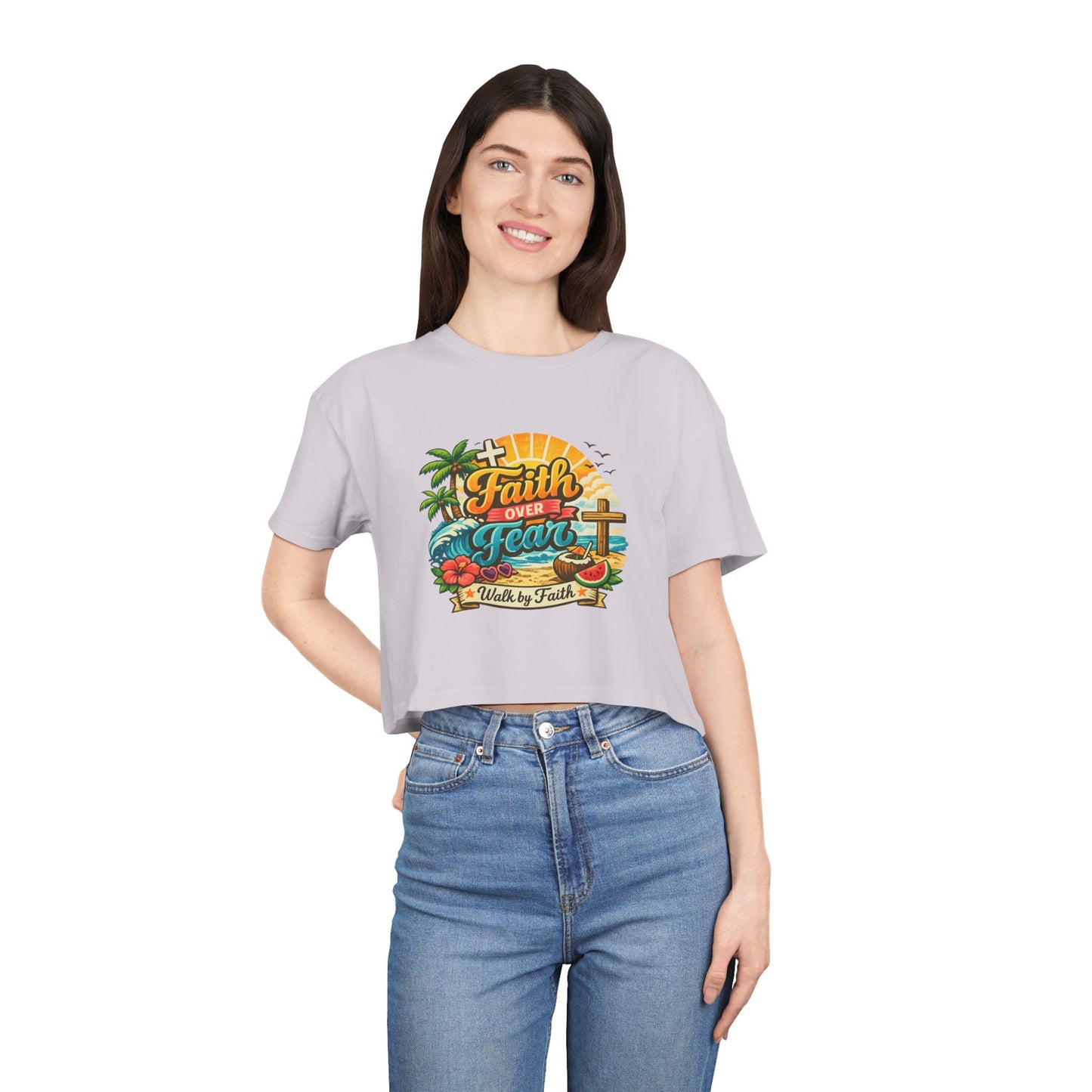 Crop Faith Over Fear – Summer Faith Tee