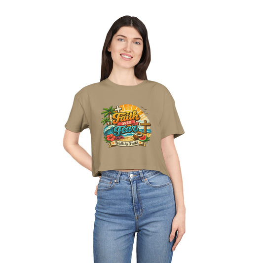 Crop Faith Over Fear – Summer Faith Tee