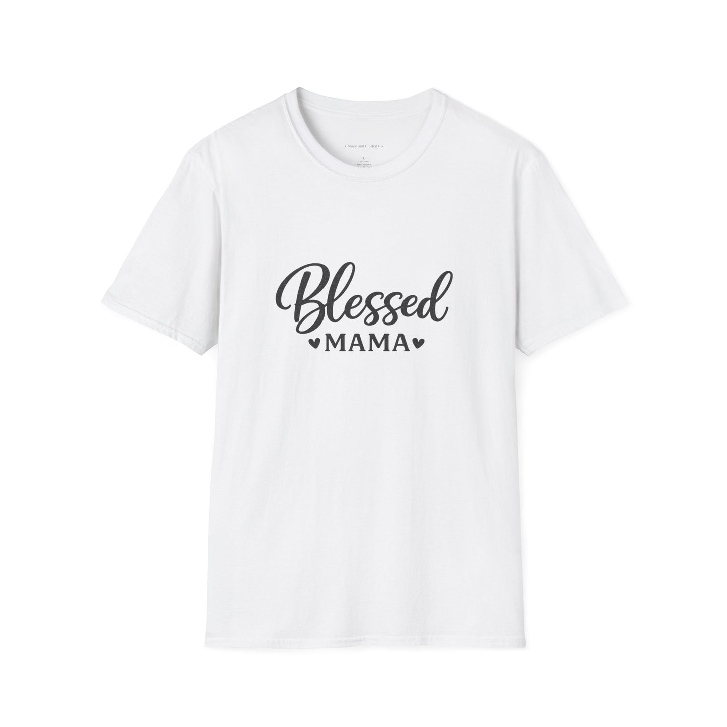 Blessed Mama Woman's Tshirt- Black