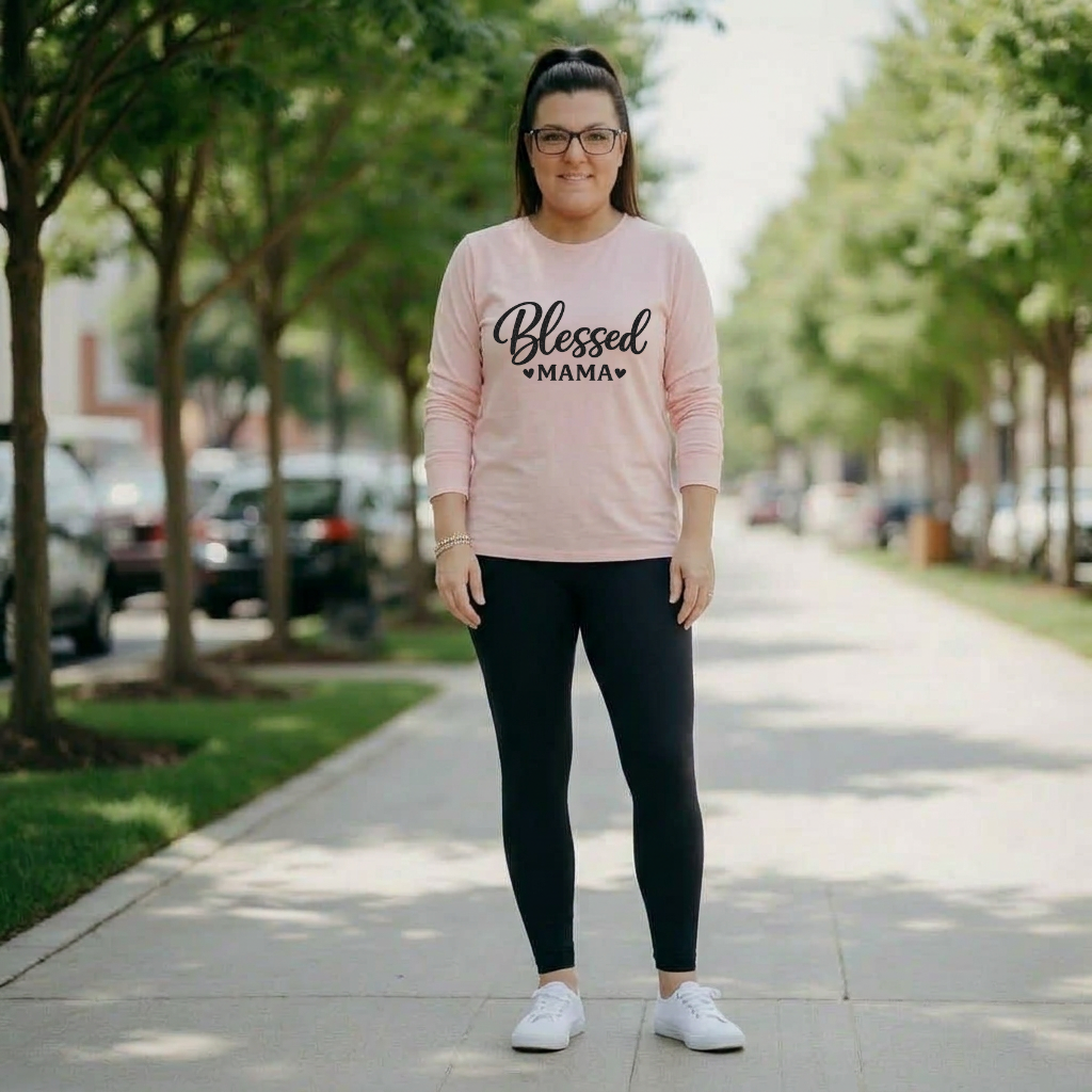 Blessed Mama Woman's Long Sleeve Shirt