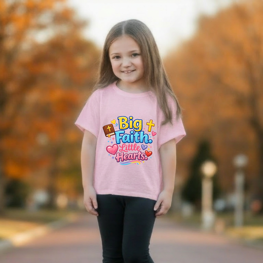 Big Faith Little Hearts Toddler Tshirt