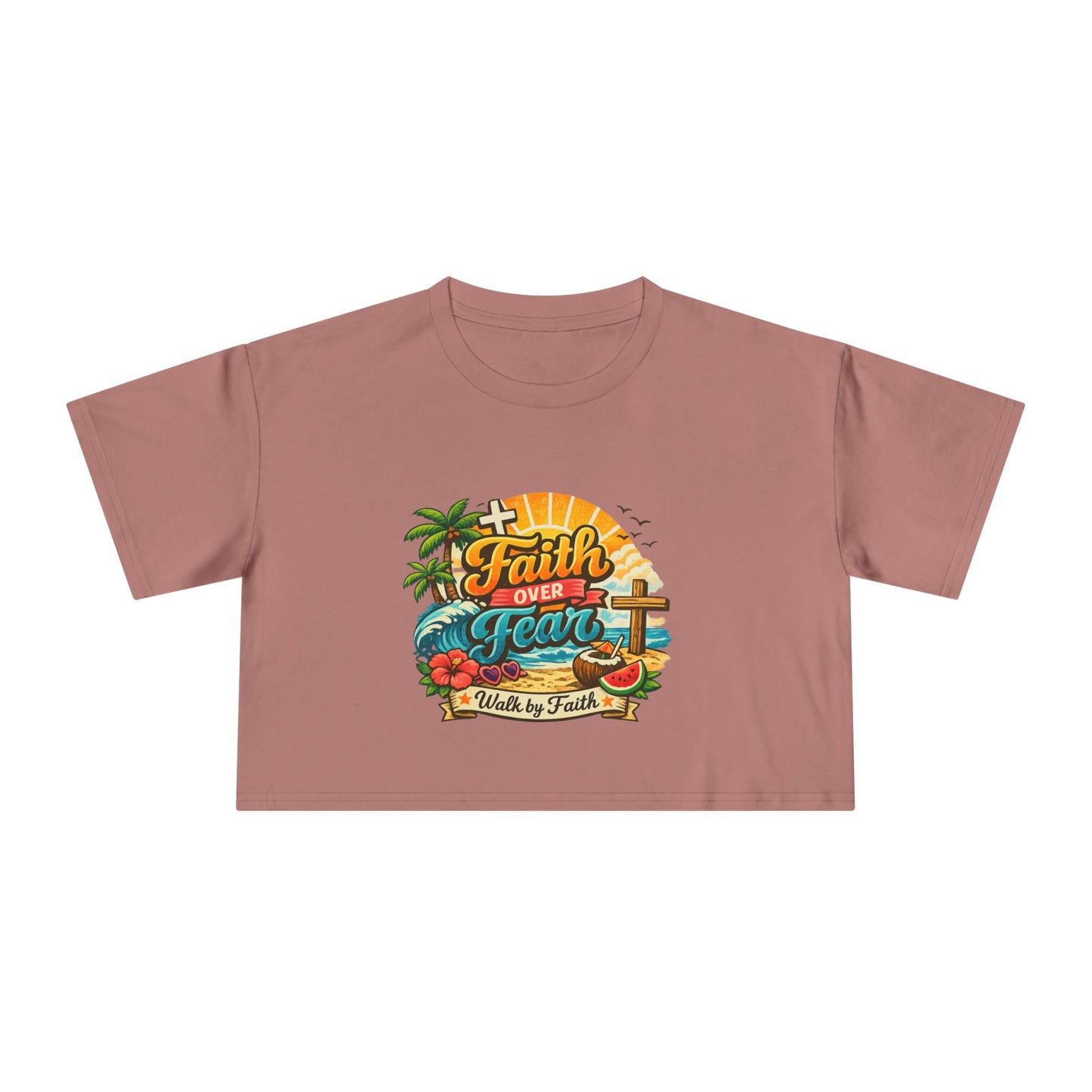 Crop Faith Over Fear – Summer Faith Tee