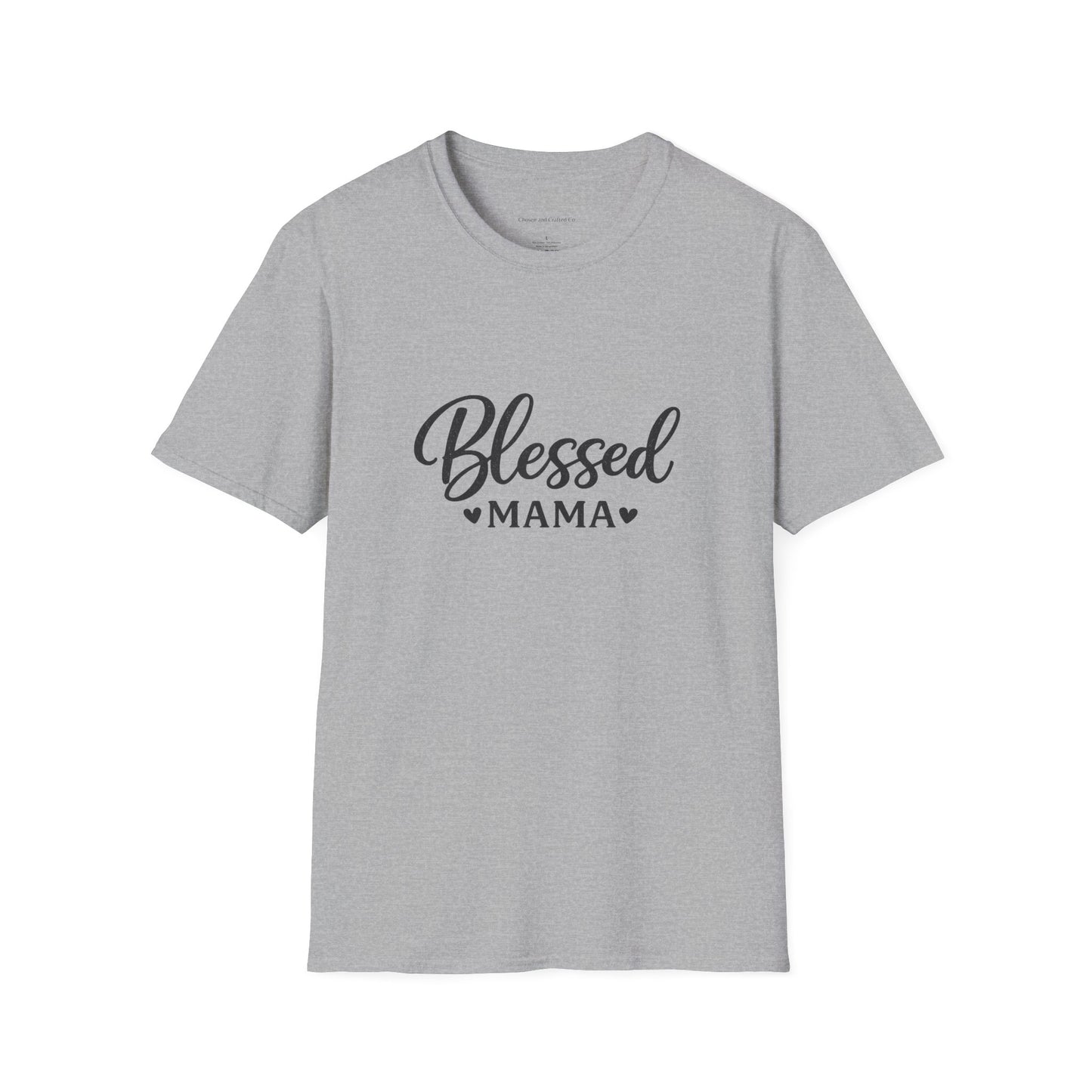 Blessed Mama Woman's Tshirt- Black