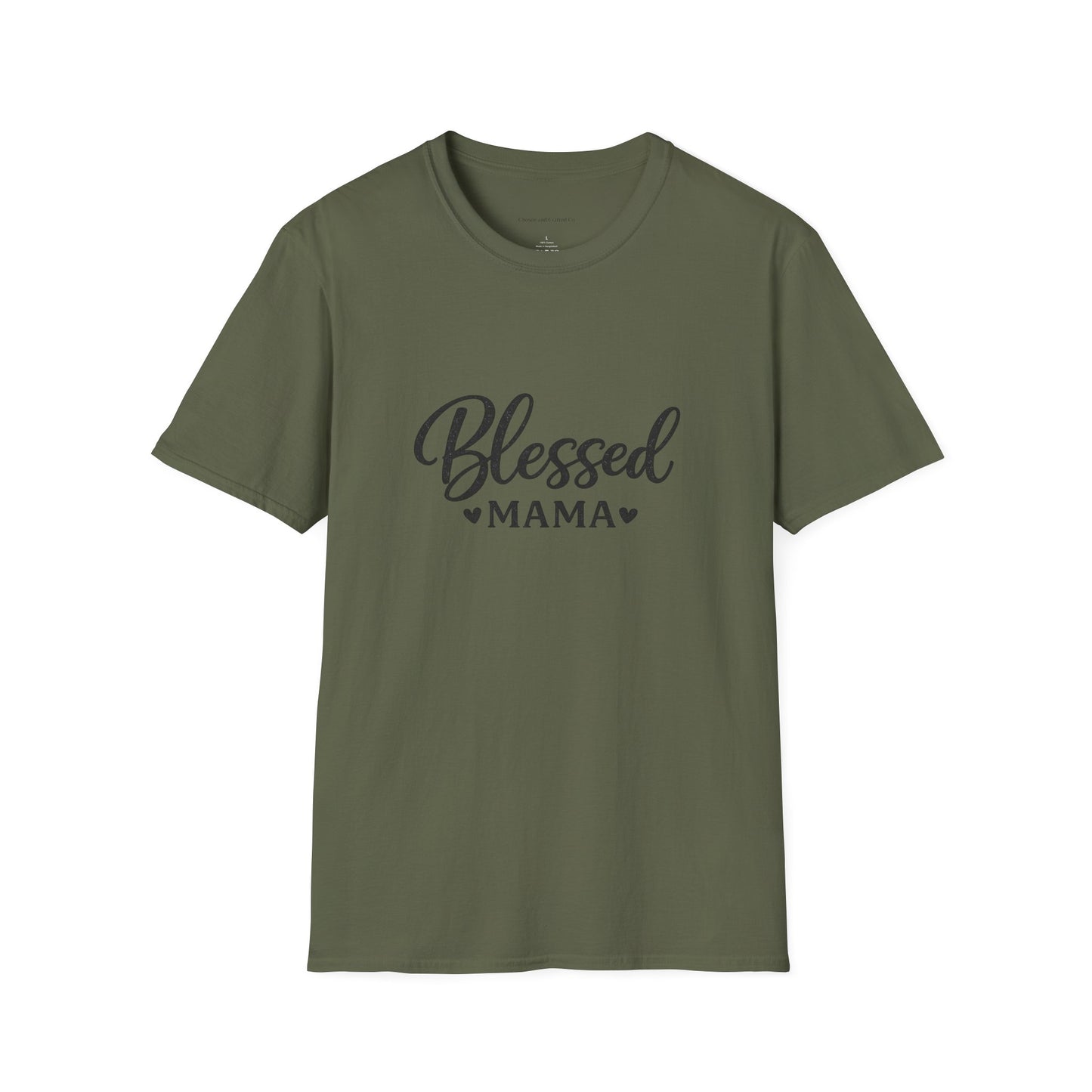 Blessed Mama Woman's Tshirt- Black